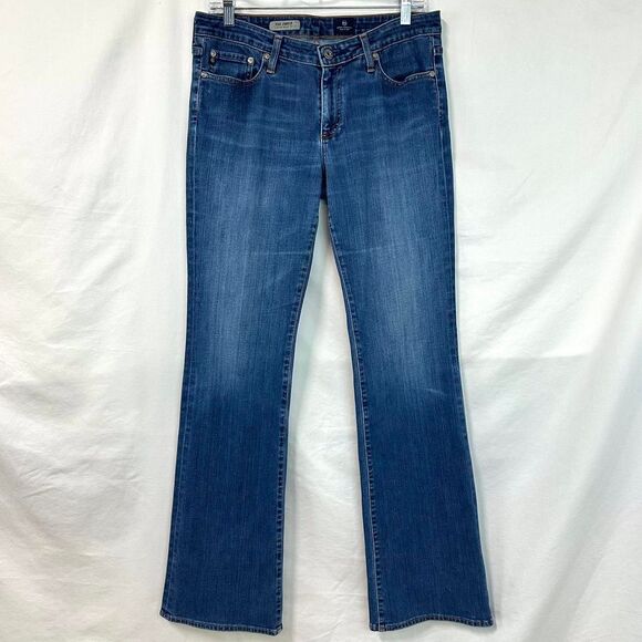 AG Adriano Goldschmied Jessie Curvy Bootcut Flare Denim Low Rise Jeans Women 30R - Picture 1 of 8